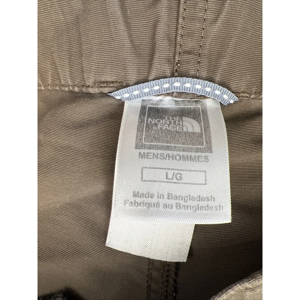 The North Face Nylon Cargo Shorts Mens L Brown Belted Gorpcore Trail Hike Stains